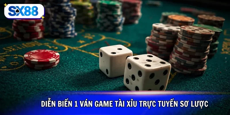 Diễn biến 1 ván game tài xỉu trực tuyến sơ lược
